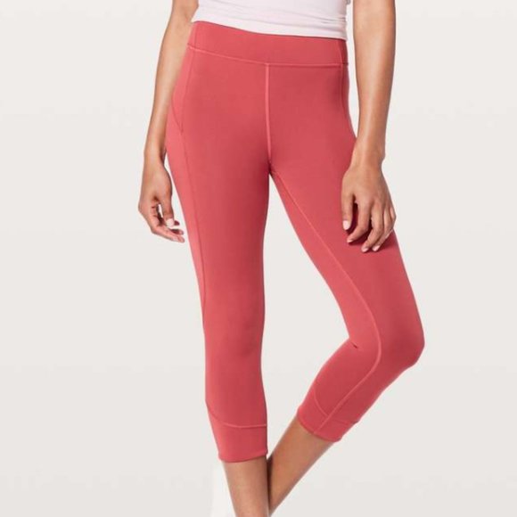 Lululemon In Movement Crop *Everlux 19" Vintage Rose 12 - Picture 3 of 16